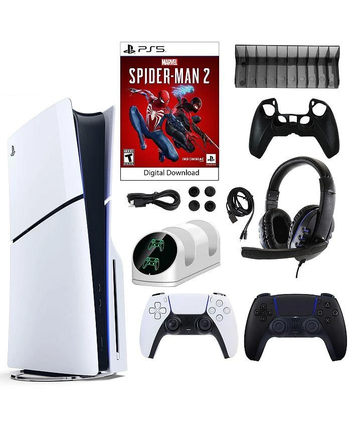 商品SONY|PS5 Spider Man 2 Console with Extra Black Dualsense Controller and Accessories Kit,价格¥6058,第1张图片