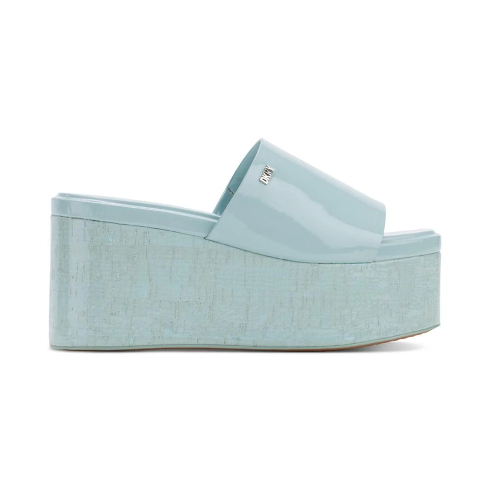 商品DKNY|Women's Adalira Slip-On Platform Wedge Slide Sandals,价格¥386,第2张图片详细描述