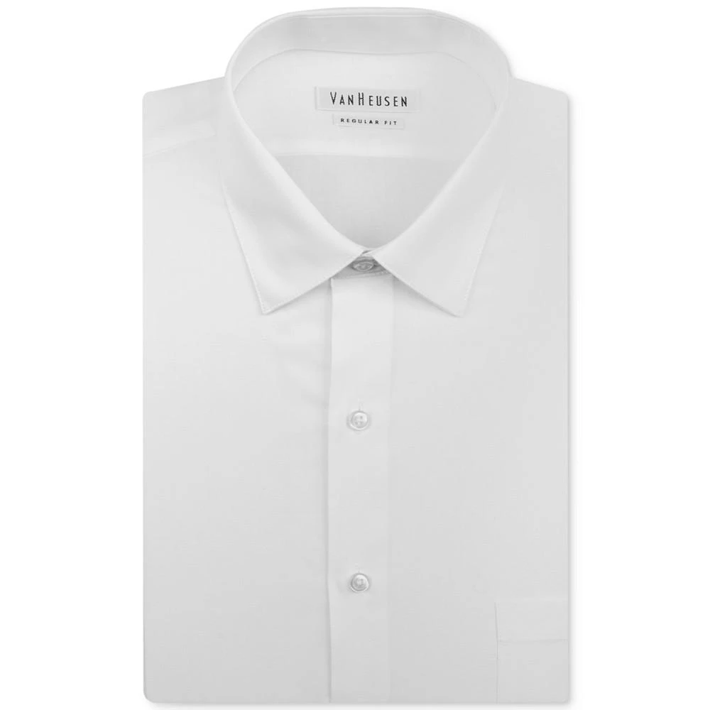 商品Van Heusen|Big and Tall Classic-Fit Solid Herringbone Dress Shirt,价格¥260,第1张图片