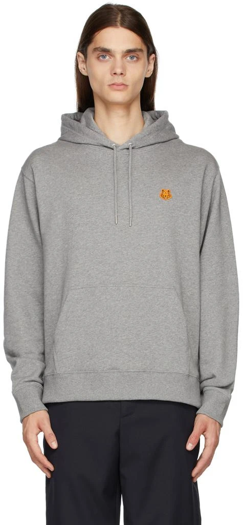 商品Kenzo|Grey Tiger Crest Hoodie,价格¥1015,第1张图片