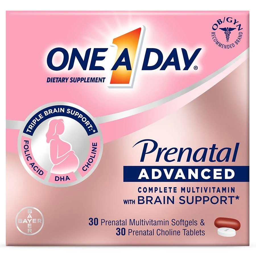 商品One A Day|Prenatal Advanced Complete Multivitamin With Brain Support Tablets,价格¥212,第1张图片