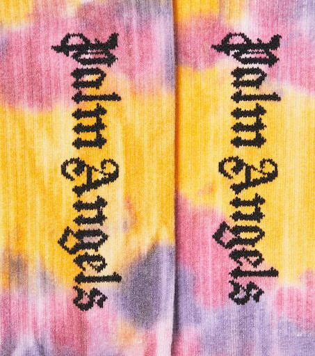 商品Palm Angels|Logo tie-dye cotton-blend socks,价格¥604,第2张图片详细描述