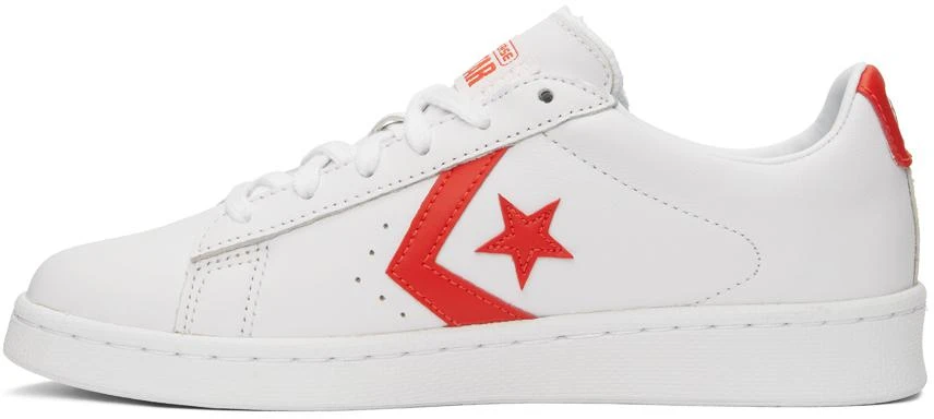 商品Converse|White & Orange Leather Pro OX Sneakers,价格¥279,第3张图片详细描述