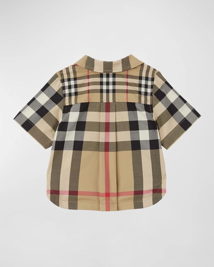 商品Burberry|Girl's Agatha Check-Print Shirt, Size 6M-2,价格¥822,第2张图片详细描述