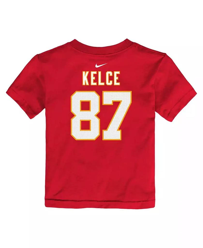 商品NIKE|Toddler Boys and Girls Travis Kelce Red Kansas City Chiefs Player Name and Number T-shirt,价格¥198,第3张图片详细描述