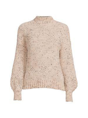 商品Calvin Klein|Mockneck Bishop Sleeve Sweater,价格¥439,第5张图片详细描述