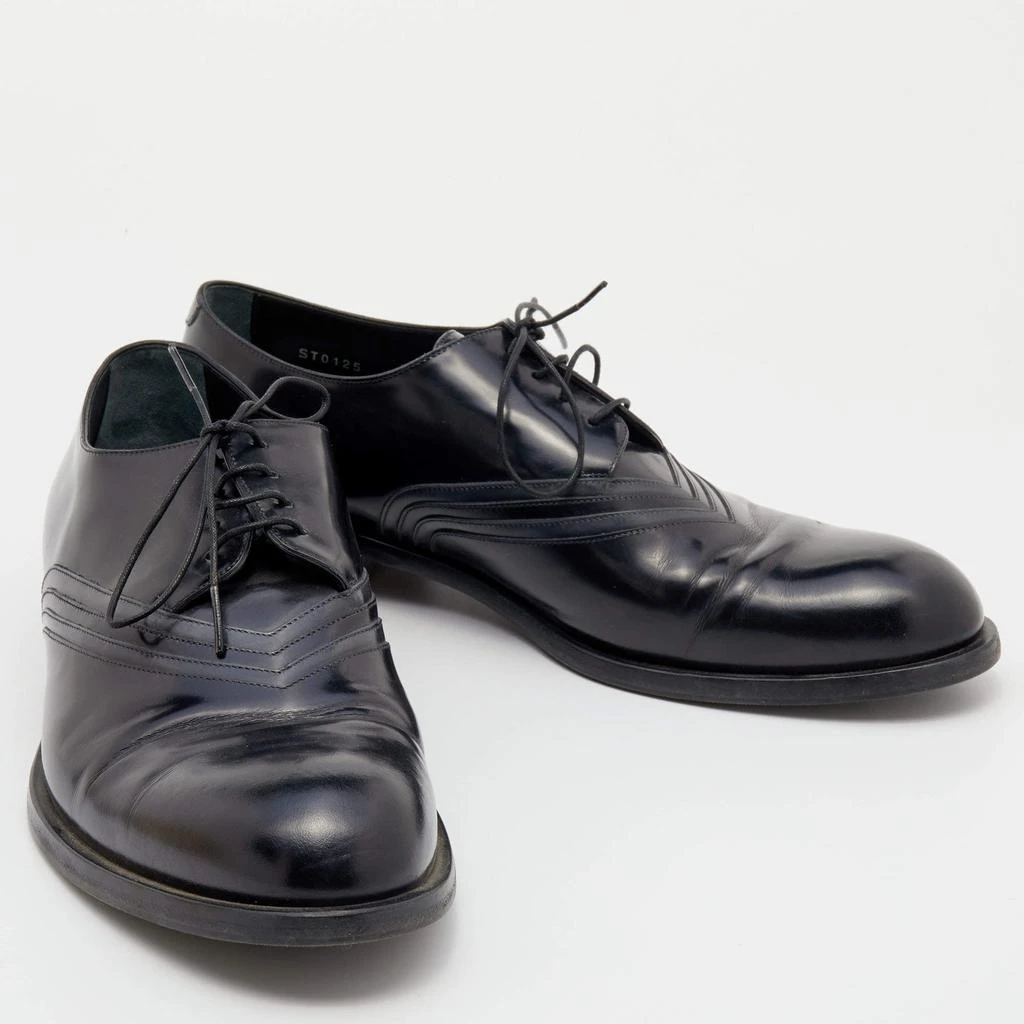 商品[二手商品] Louis Vuitton|Louis Vuitton Black Leather Lace Up Oxford Size 43,价格¥2364,第4张图片详细描述