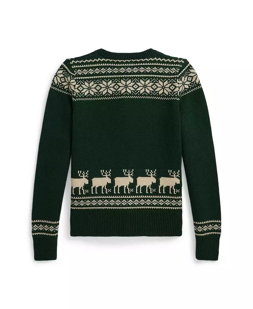 商品Ralph Lauren|Girls 7-16 Long-Sleeve Fair Isle Reindeer Cardigan,价格¥745,第2张图片详细描述