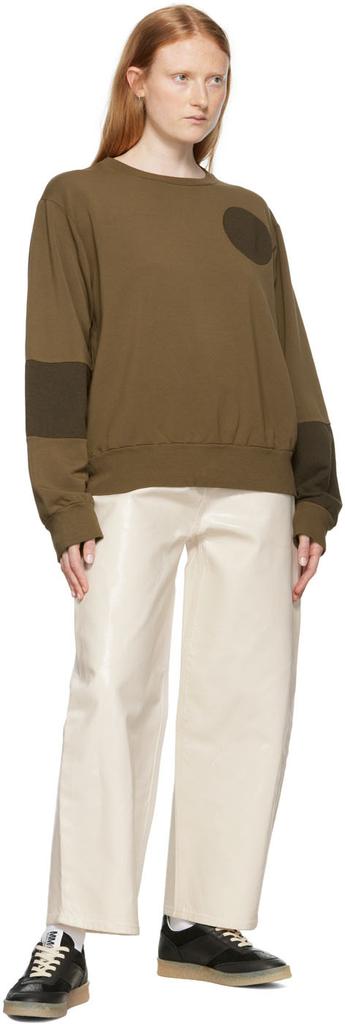 Khaki Paneled Sweatshirt商品第4张图片规格展示