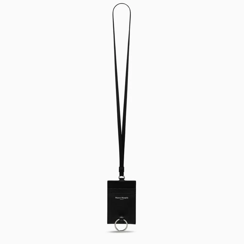 商品MAISON MARGIELA|BLACK LEATHER LUGGAGE TAG,价格¥1568,第1张图片