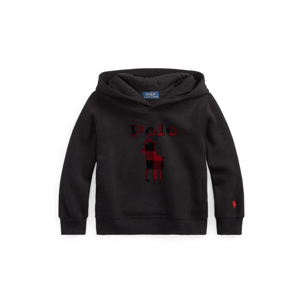 商品Ralph Lauren|Buffalo Check Big Pony Fleece Hoodie (Little Kids),价格¥292,第1张图片