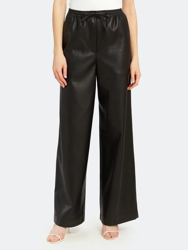 商品Olenich|Wide Leg Track Pants Poppy Seed (Black),价格¥681,第1张图片
