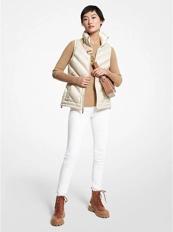 商品Michael Kors|Reversible Logo Print Quilted Vest,价格¥672,第1张图片