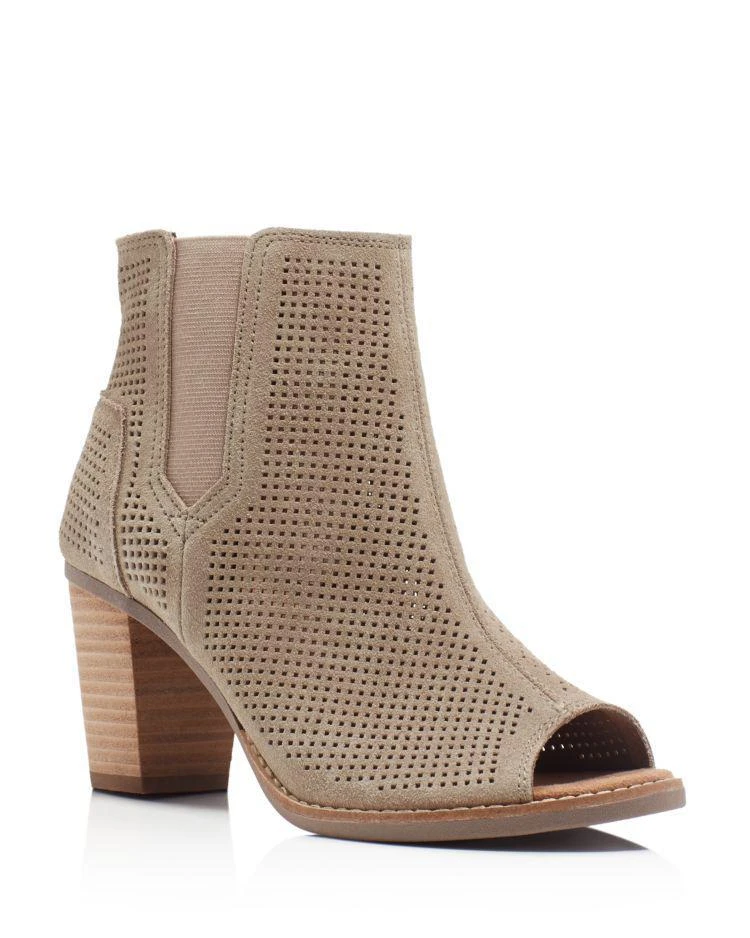 商品TOMS|Women's Majorca Perforated Open Toe Booties,价格¥326,第1张图片