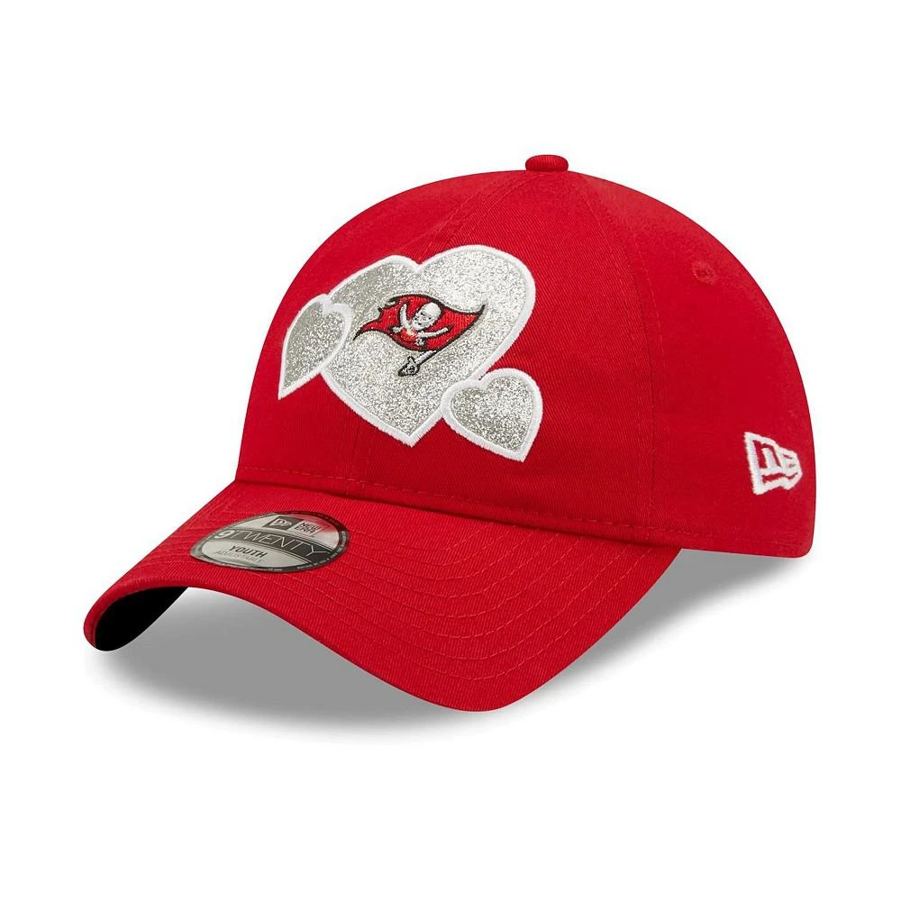 商品New Era|Toddler Girls Red Tampa Bay Buccaneers Hearts 9Twenty Adjustable Hat,价格¥150,第1张图片