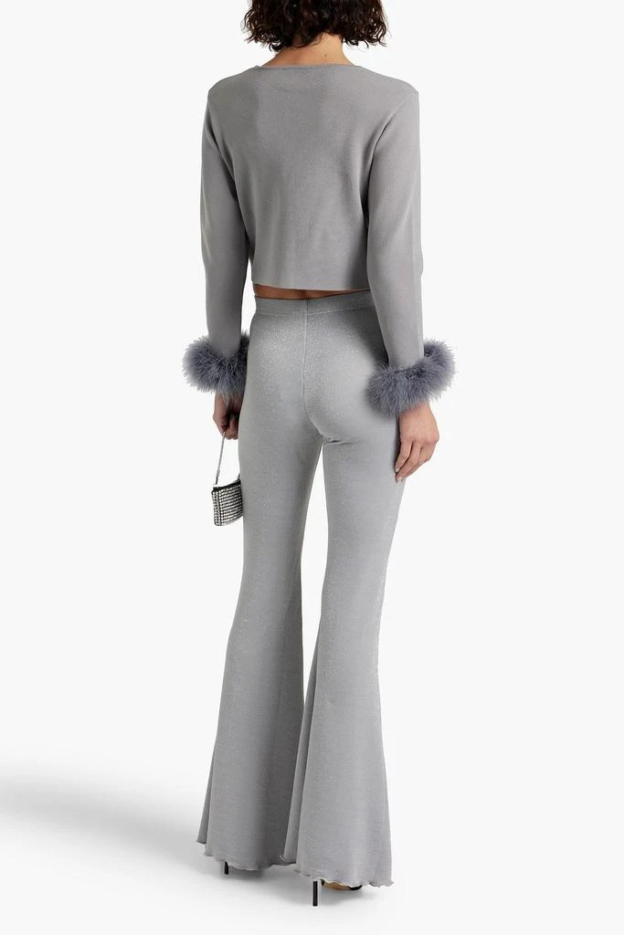 商品Sleeper|Convertible cropped feather-trimmed knitted cardigan,价格¥1100,第3张图片详细描述