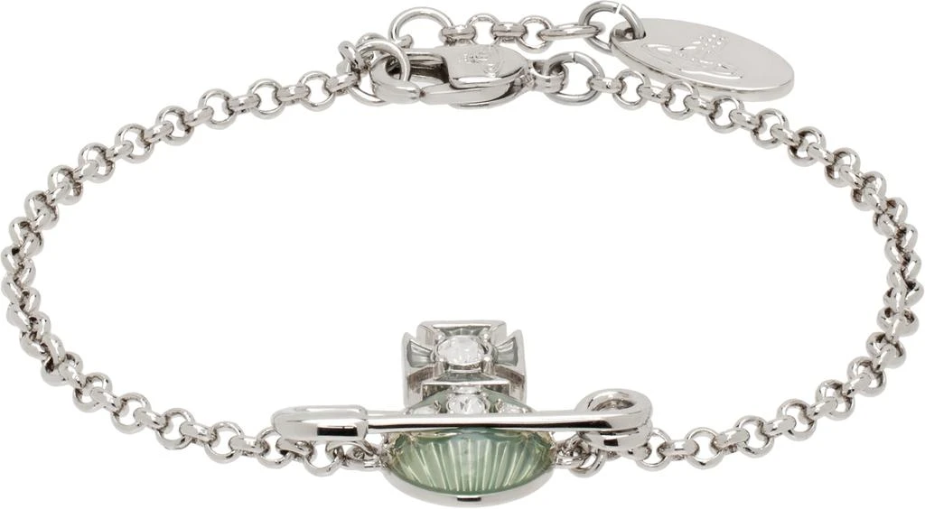 商品Vivienne Westwood|Silver Pacific Opal Kitty Bracelet,价格¥1619,第1张图片