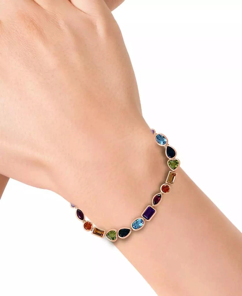 商品Effy|EFFY® Multi-Gemstone Mixed Cut Tennis Bracelet (10-5/8 ct. t.w.) in 14k Gold,价格¥16297,第3张图片详细描述