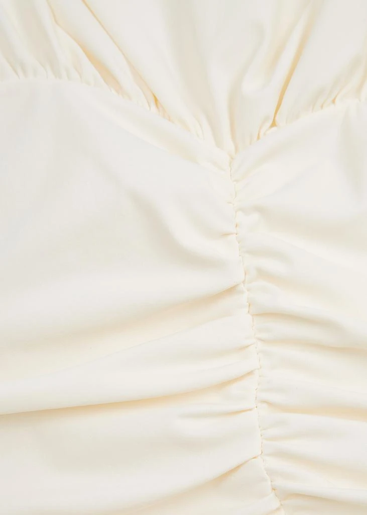 商品Magda Butrym|Cream ruched cropped stretch-jersey top,价格¥1289,第5张图片详细描述