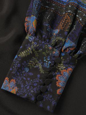 Aimee Silk Blouson-Sleeve Blouse商品第4张图片规格展示