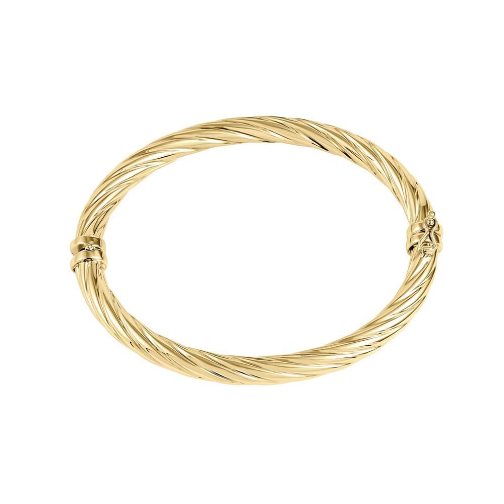 商品Italian Gold|Twist Hinge Bangle Bracelet in 14k Gold or White Gold,价格¥5328,第5张图片详细描述