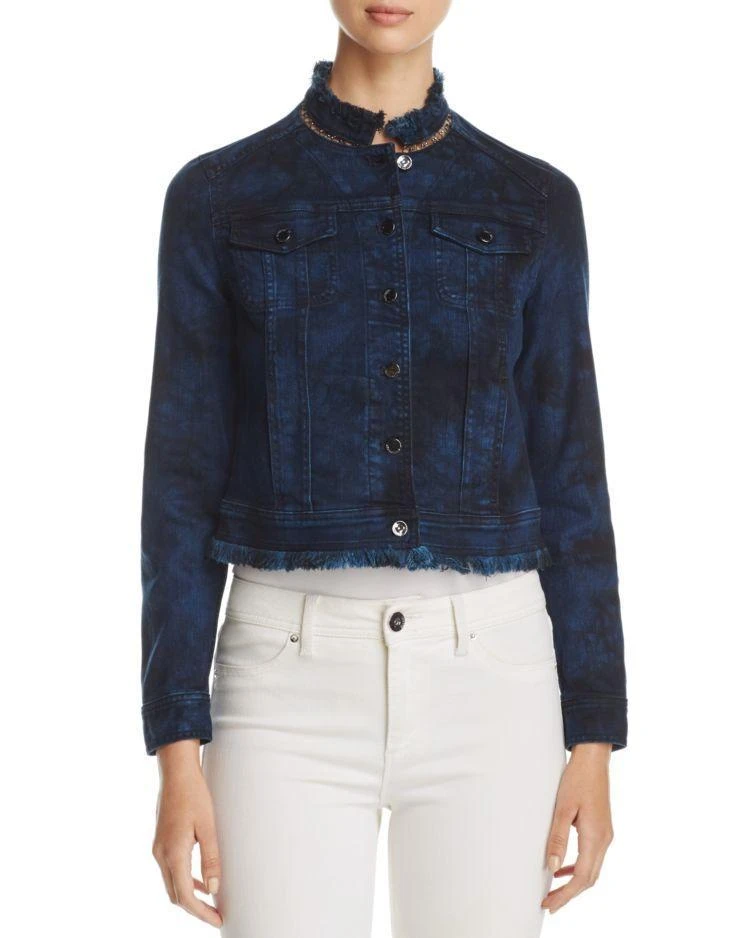 商品Tahari|Esperanza Lace-Back Denim Jacket,价格¥1548,第1张图片