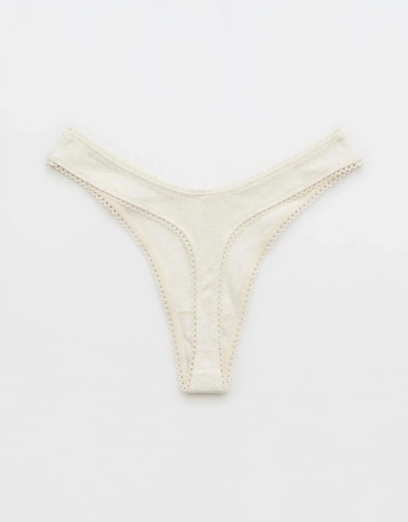 商品Aerie|Aerie Pointelle High Cut Thong Underwear,价格¥46,第2张图片详细描述