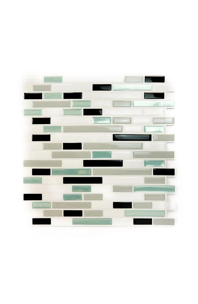 商品WALPLUS|Metallic Turquoise Mosaic Glossy 3D Metro Sticker Tiles Premium Wall Splashbacks Mosaics,价格¥323,第1张图片
