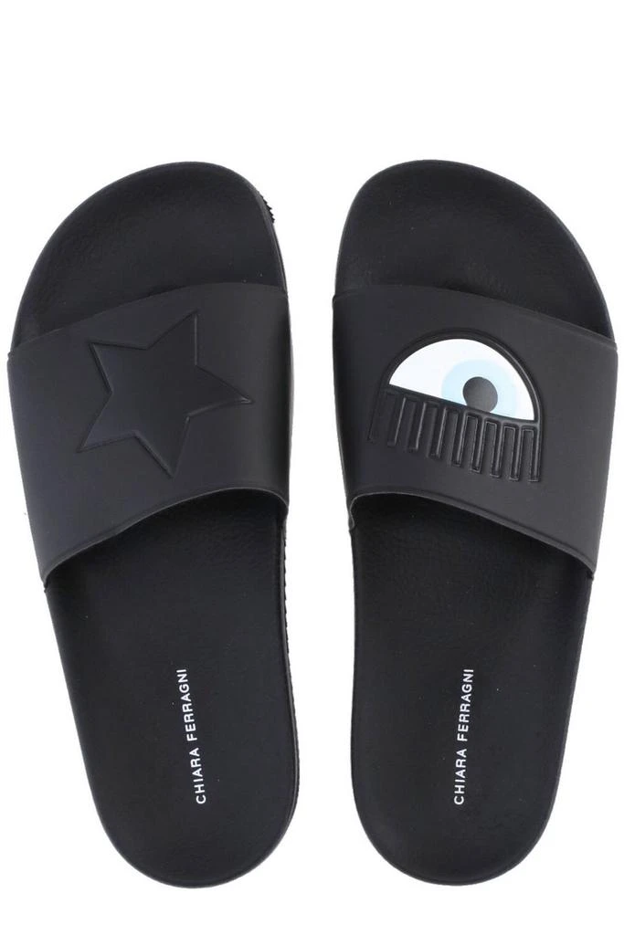 商品Chiara Ferragni|Chiara Ferragni Logo Printed Open-Toe Pool Slides,价格¥612,第5张图片详细描述