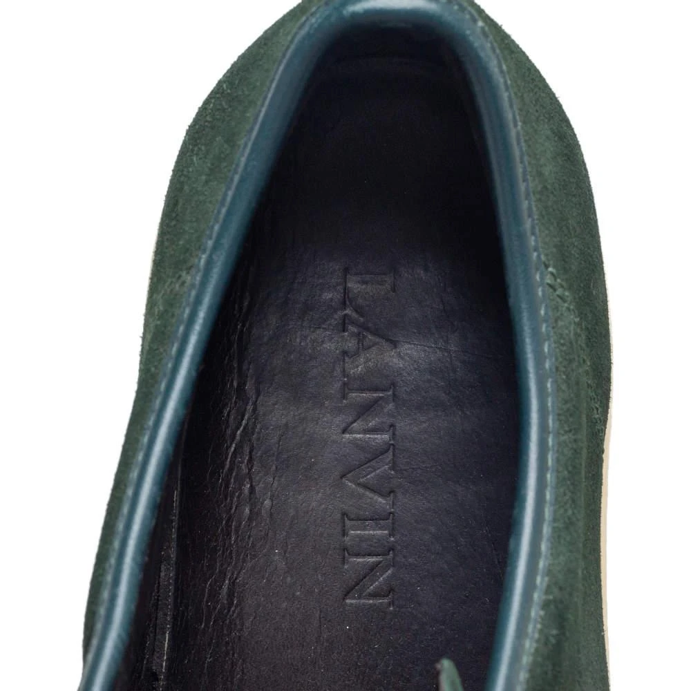 Lanvin Green Patent And Suede Low Top Sneakers Size 42 商品