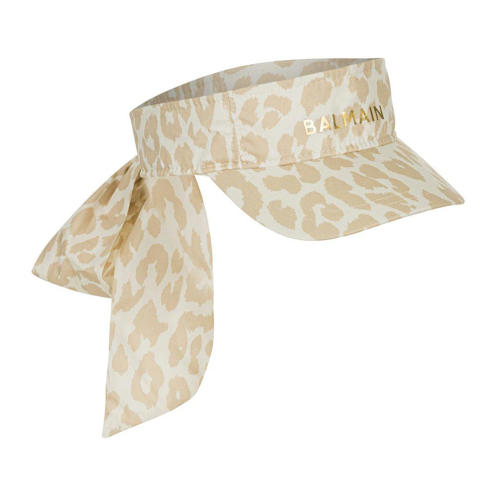 商品Balmain|Balmain Kids Leopard-Printed Tie-Fastened Visor,价格¥690,第1张图片