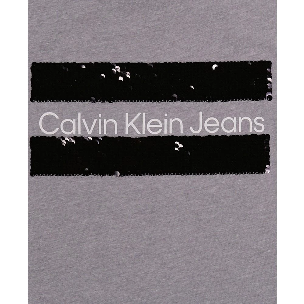 商品Calvin Klein|Big Girls Block Shine Flip-Sequin T-shirt,价格¥69,第4张图片详细描述