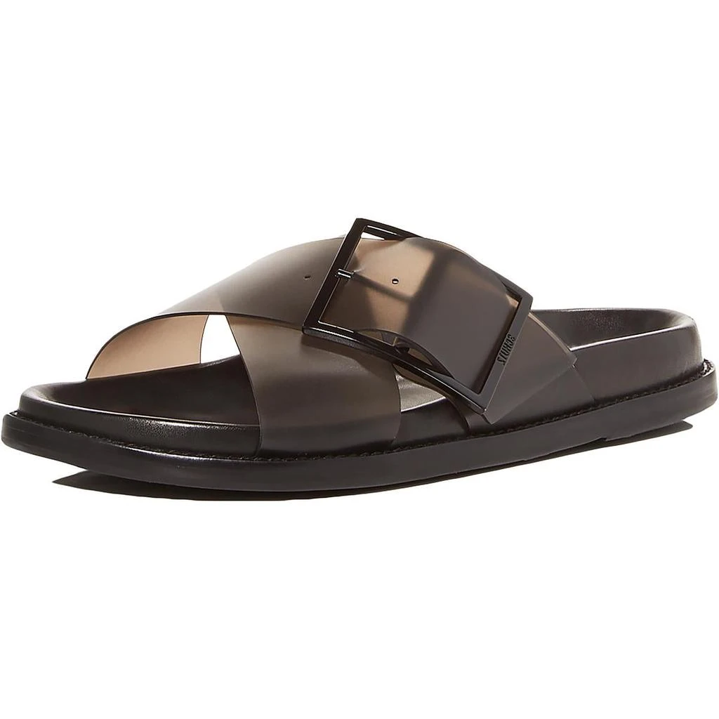 商品Schutz|Schutz Womens Viviane Buckle Cross Front Slide Sandals,价格¥140,第2张图片详细描述