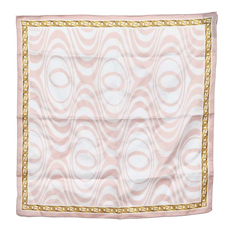 Fendi Pink Logo Printed Cotton Handkerchief商品第1张图片规格展示
