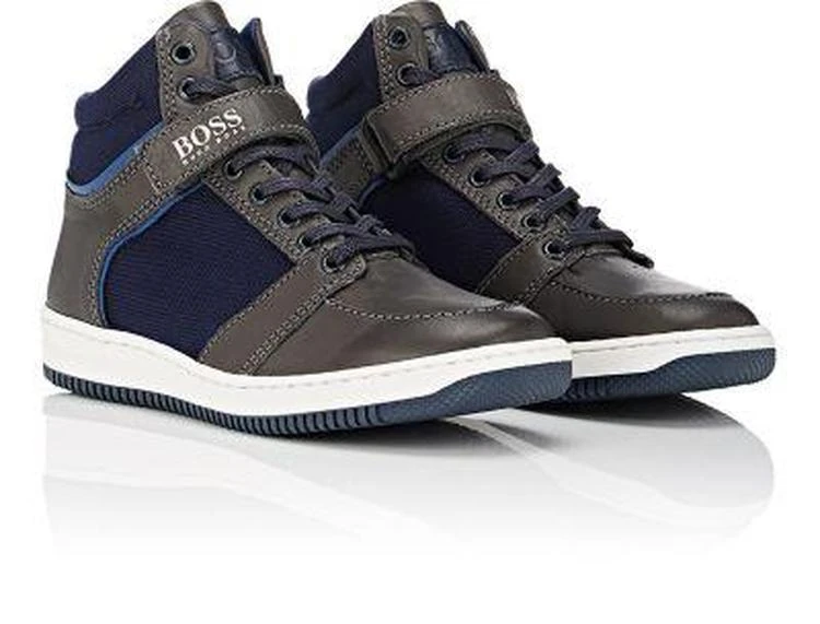 商品Hugo Boss|Canvas & Leather Ankle-Strap Sneakers,价格¥737,第1张图片