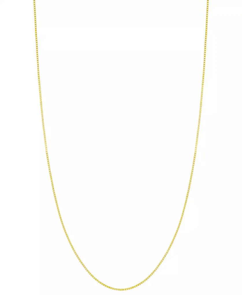 商品Macy's|14k Gold Necklace Adjustable 16-20" Box Chain (5/8mm) (Also in White and Rose Gold),价格¥1637,第1张图片