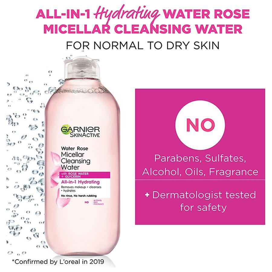 商品SkinActive|Micellar Cleansing Water & Makeup Remover w/ Rose Water, For Normal to Dry Skin,价格¥77,第5张图片详细描述