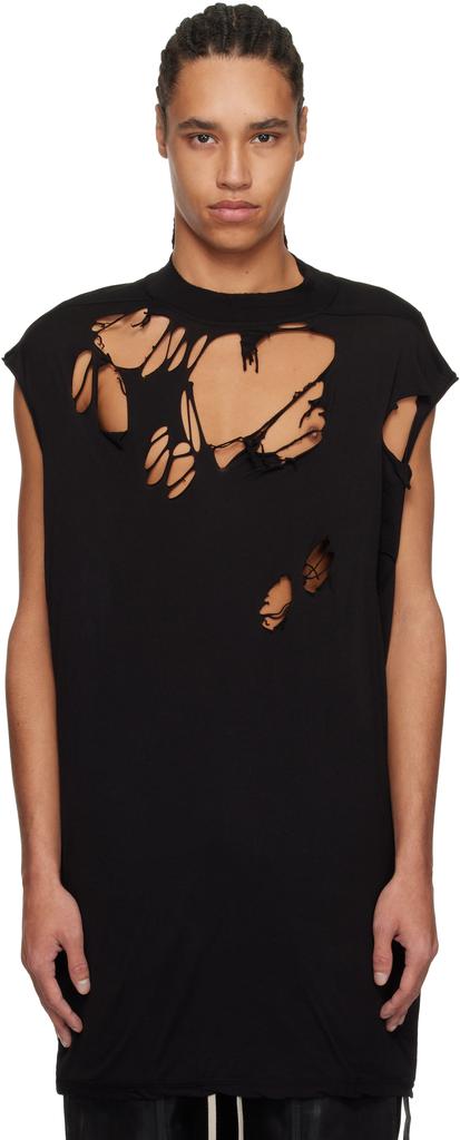 トップス Rick owens 23ss EDFU TARP T Rick Owens Black Hollywood Tarp T-shirt - T-Shirts - Free Shipping