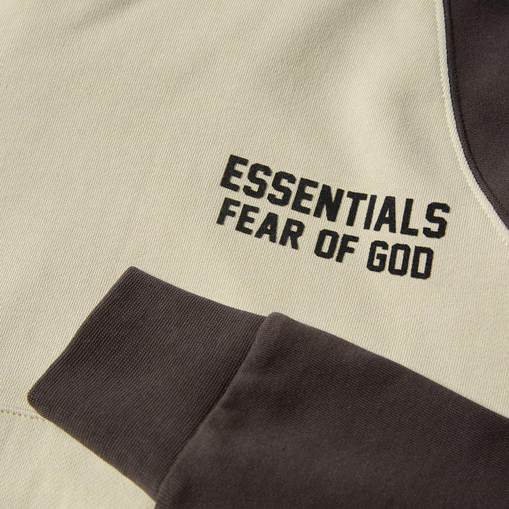 商品Essentials|Fear of God ESSENTIALS Kids Logo Raglan Popover Hoody - Wheat,价格¥438,第5张图片详细描述
