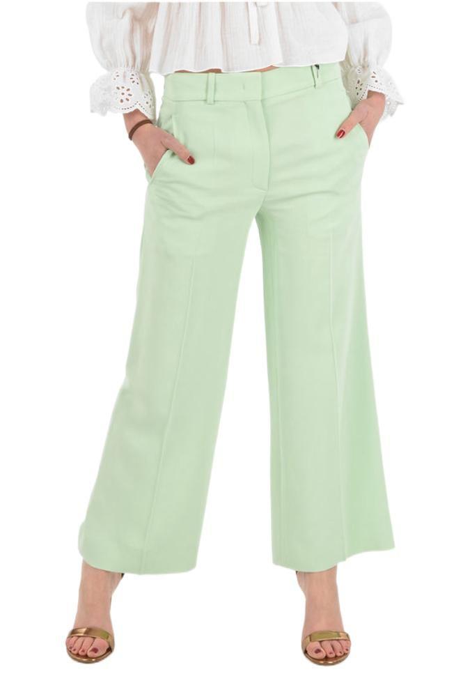 商品ROCHAS|Rochas Women's Green Other Materials Pants,价格¥6846,第1张图片