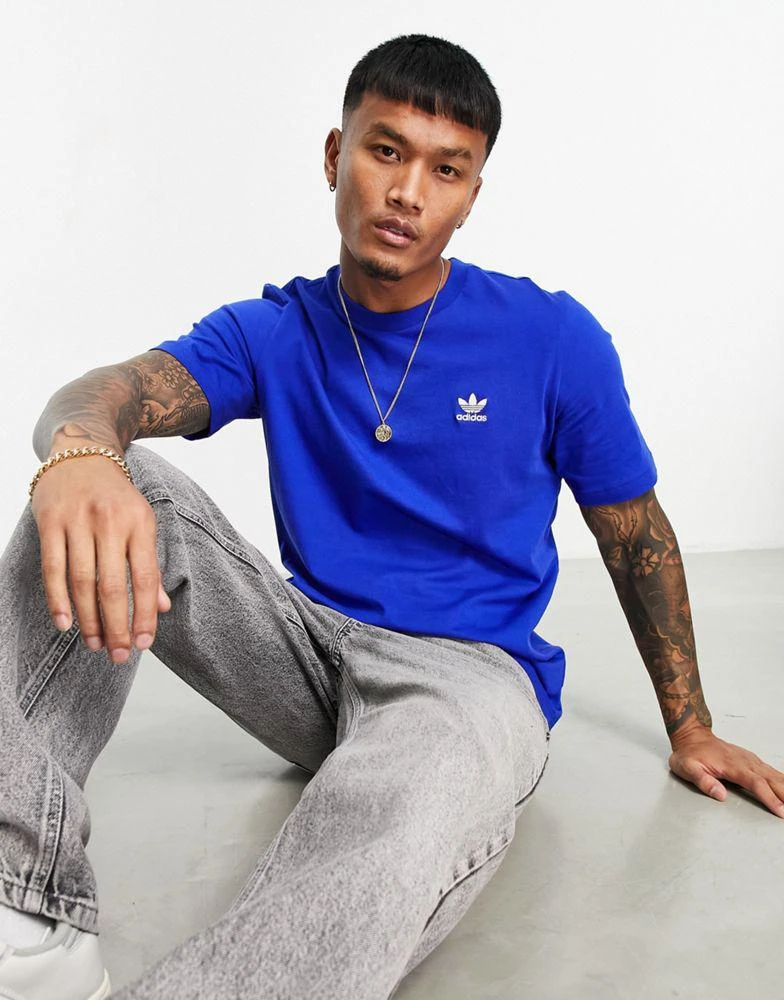 商品Adidas|adidas Originals Trefoil Essentials logo t-shirt in blue,价格¥230,第1张图片