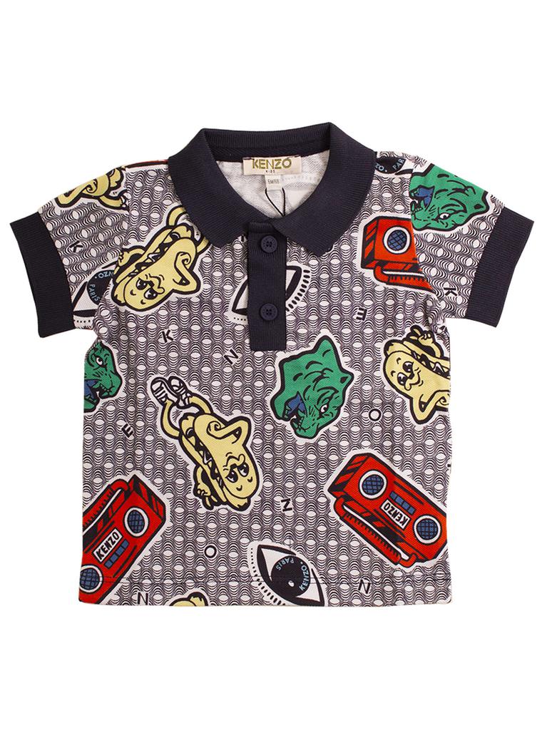 Kenzo Kids Newborn Polo Shirt With Print商品第1张图片规格展示