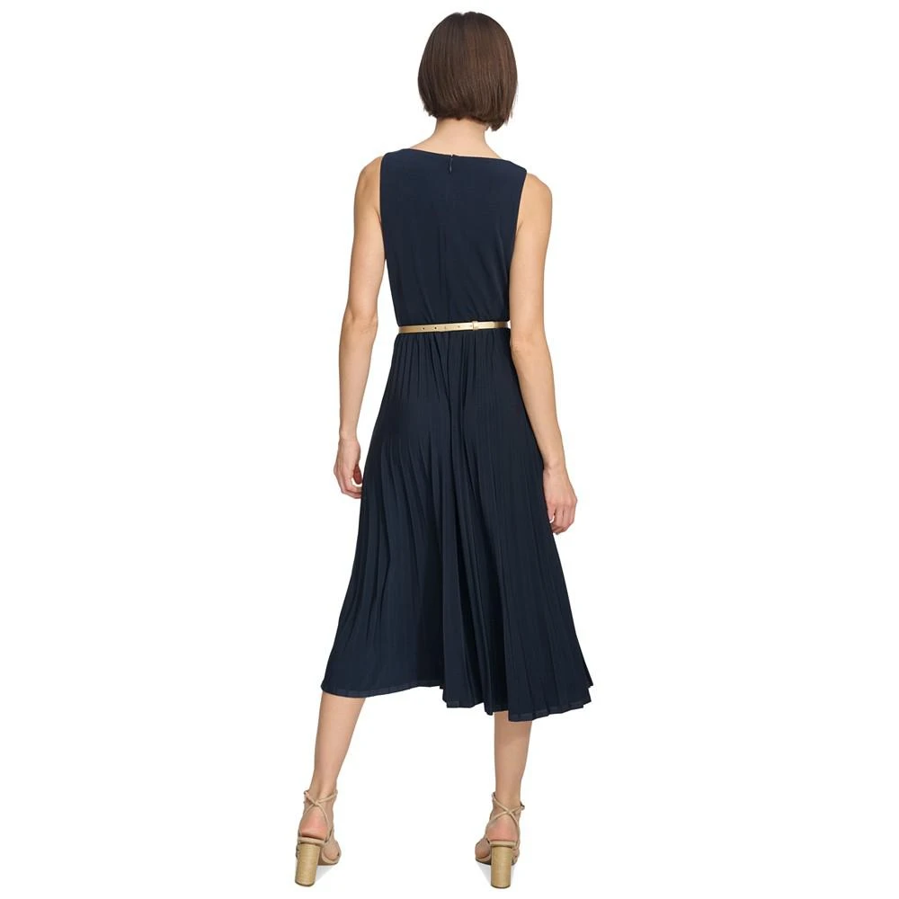 商品Tommy Hilfiger|Women's Pleated Belted Midi Dress,价格¥891,第2张图片详细描述