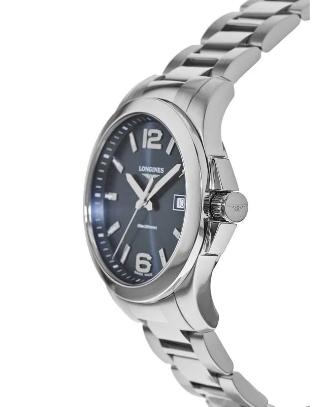 商品Longines|Longines Conquest Quartz Blue Dial Stainless Steel Men's Watch L3.759.4.96.6,价格¥5463,第3张图片详细描述
