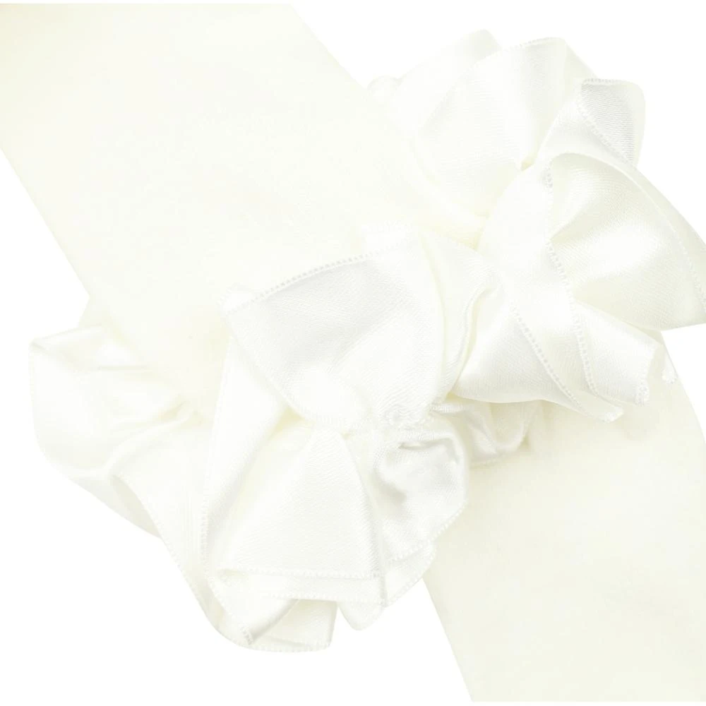 商品Caramelo Kids|Cotton Ruffle Tights Ivory,价格¥48,第2张图片详细描述