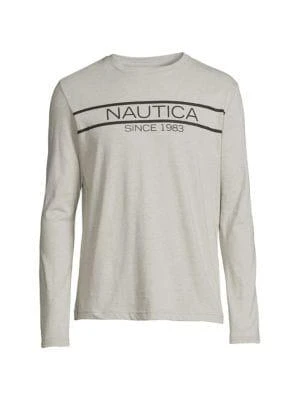 商品Nautica|Logo Heathered T Shirt,价格¥75,第3张图片详细描述