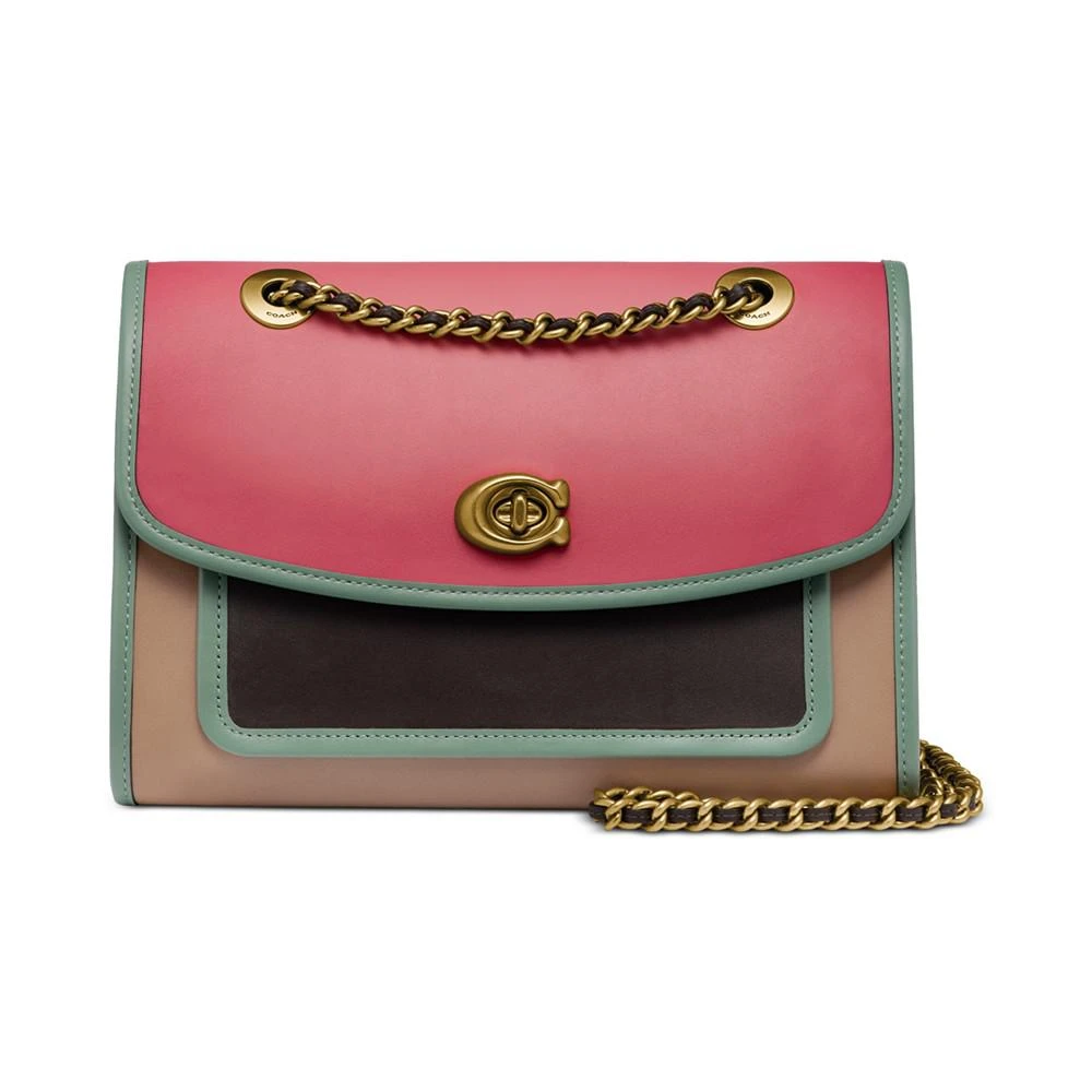 商品Coach|Colorblock Leather Parker Shoulder Bag,价格¥2597,第1张图片