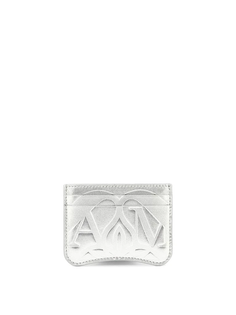 商品Alexander McQueen|The Seal Wallets & Card Holders Silver,价格¥998,第1张图片