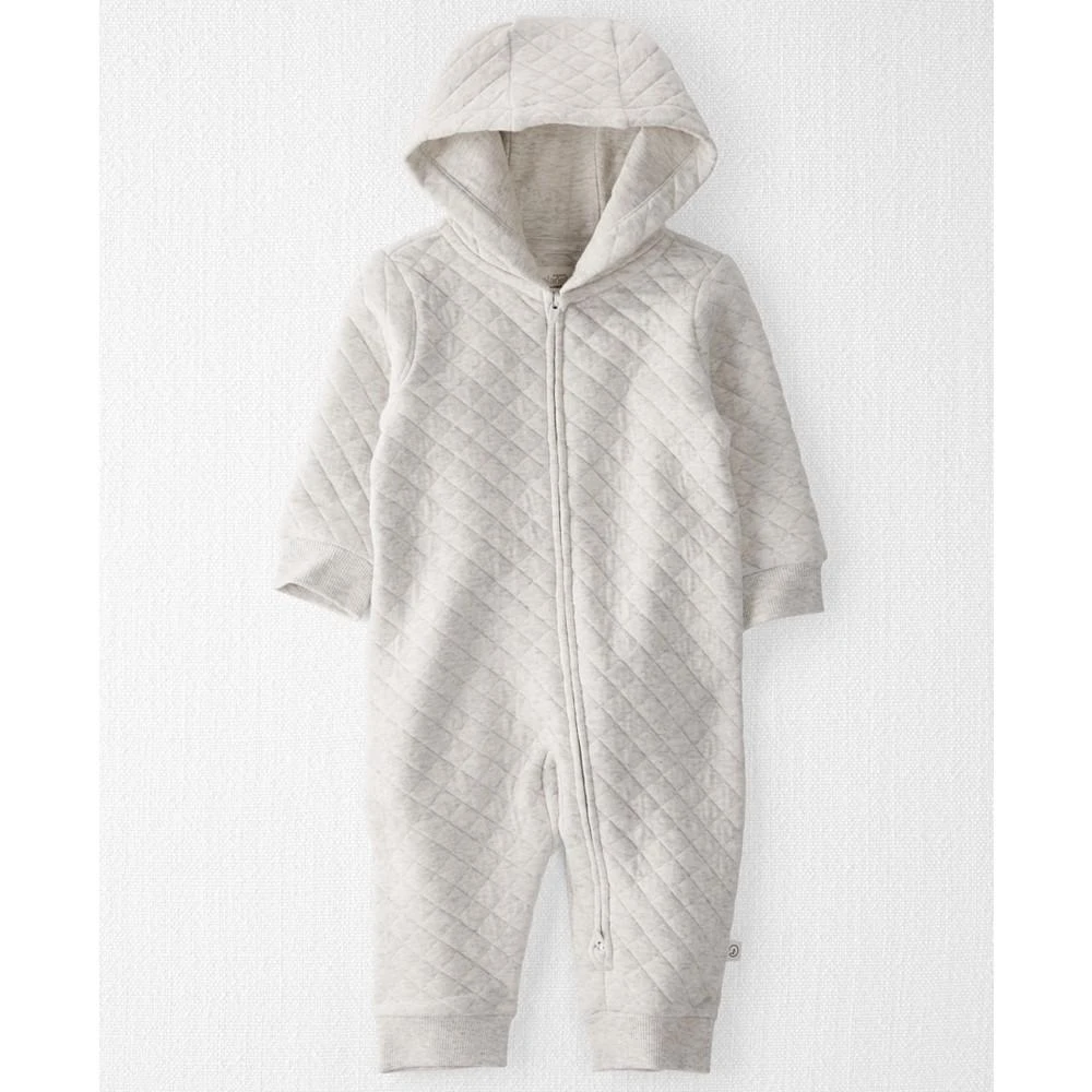 商品Carter's|Baby Boys or Baby Girls Organic Quilted Double-Knit Hooded Jumpsuit,价格¥202,第1张图片