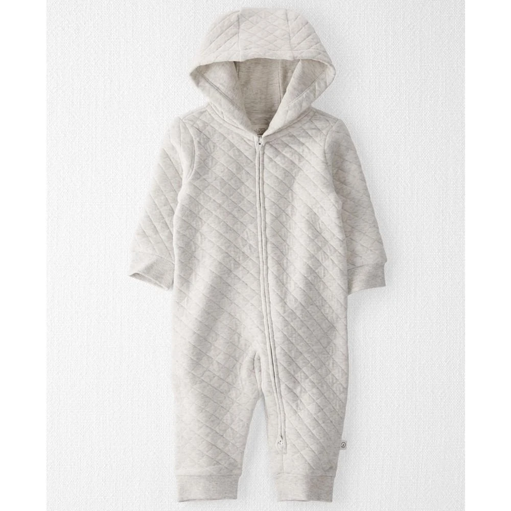 商品Carter's|Baby Boys or Baby Girls Organic Quilted Double-Knit Hooded Jumpsuit,价格¥205,第1张图片